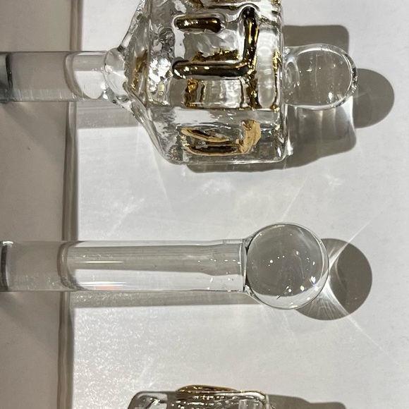 Clear Glass Swizzle Sticks Set - Picture 3 of 4